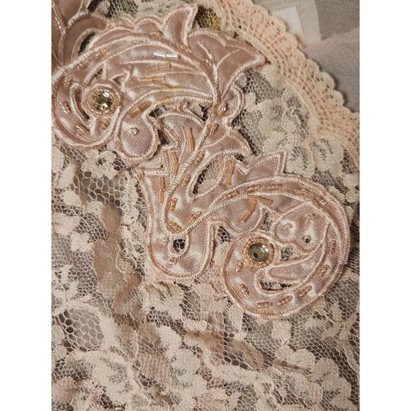 Victoria's Secret Vintage Gold Label 90's Chiffon & Lace Pink Teddy Small - Picture 4 of 7